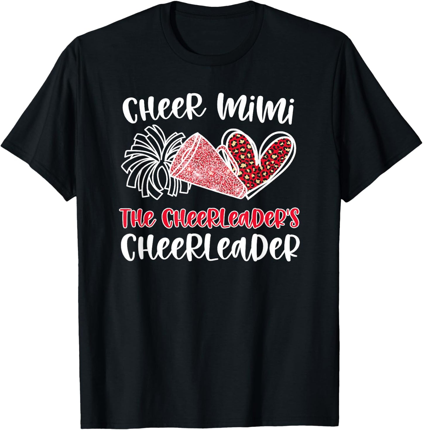 Cheer Mimi Cheerleader Mimi Grandma Of A Cheerleader Mimi T-Shirt - T-Shirt | Black