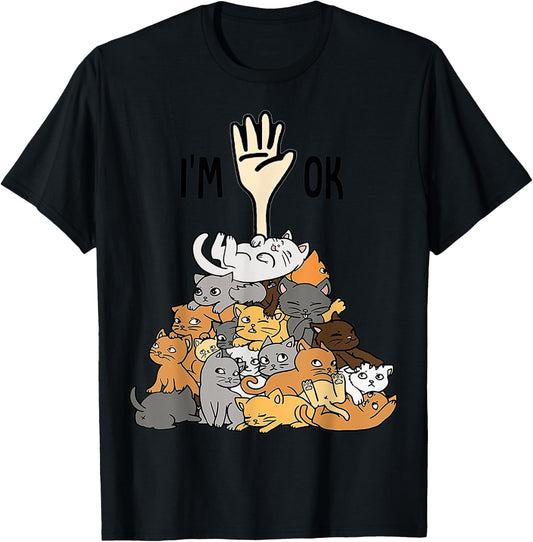 Full of cats I'm ok cat lover Women T-Shirt - T-Shirt | Black