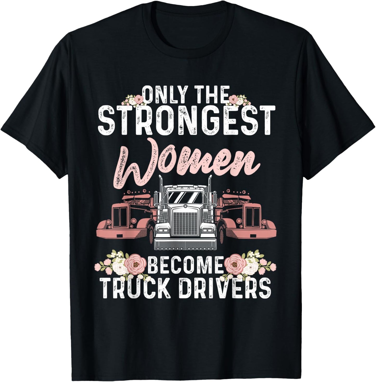 Funny Truck Driver Girls Lorry Cab Female Driving T-Shirt - T-Shirt | Black