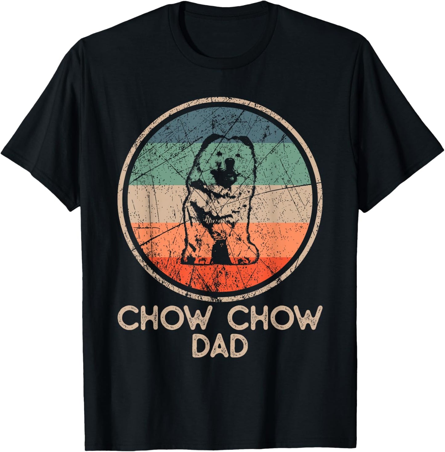 Chow Chow Dog - Vintage Chow Chow Dad Women T-Shirt - T-Shirt | Black
