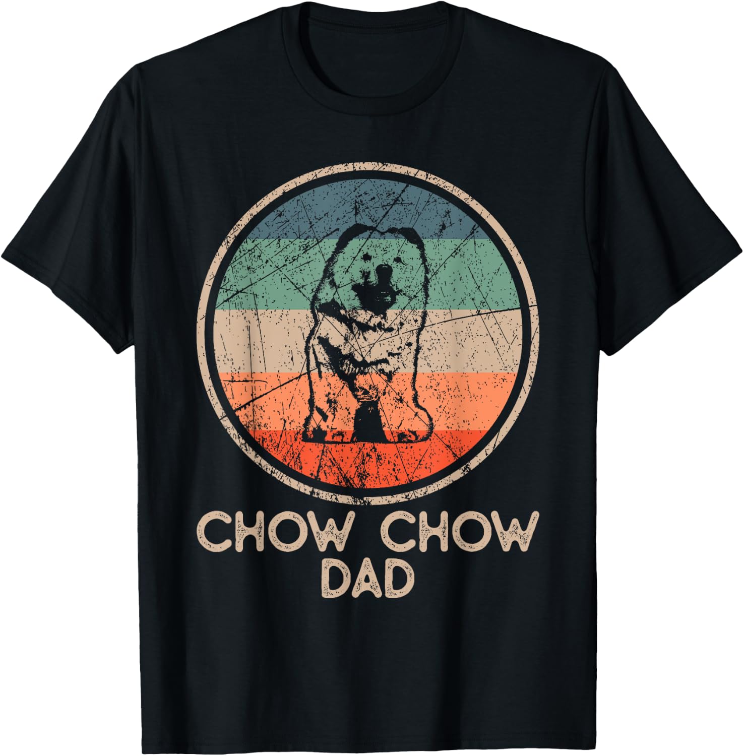 Chow Chow Dog - Vintage Chow Chow Dad Women T-Shirt - T-Shirt | Black