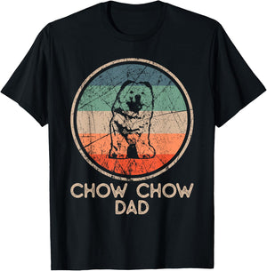Chow Chow Dog - Vintage Chow Chow Dad Women T-Shirt - T-Shirt | Black