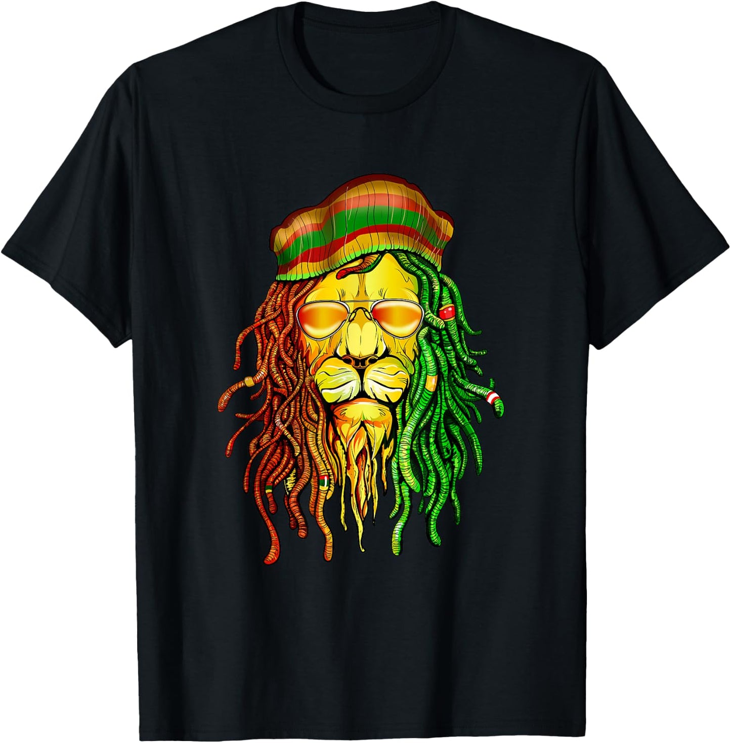 Reggae Music lovers , Jamaican Lion T-Shirt - T-Shirt | Black