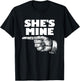 She's Mine Finger Pointing Left Matching Couple She's Mine T-Shirt - T-Shirt | Black