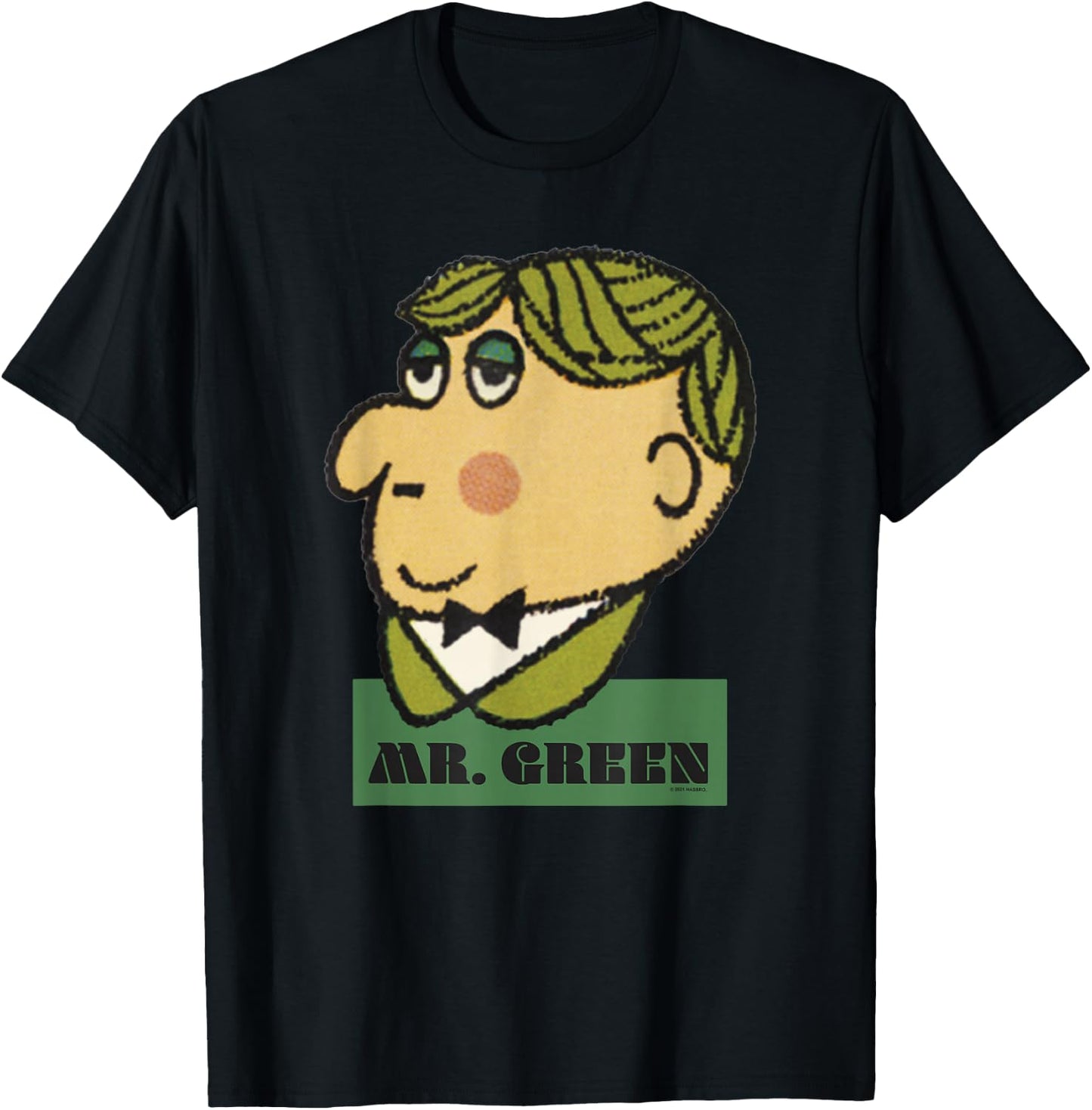 Clue Halloween Mr. Green Big Face T-Shirt - T-Shirt | Black