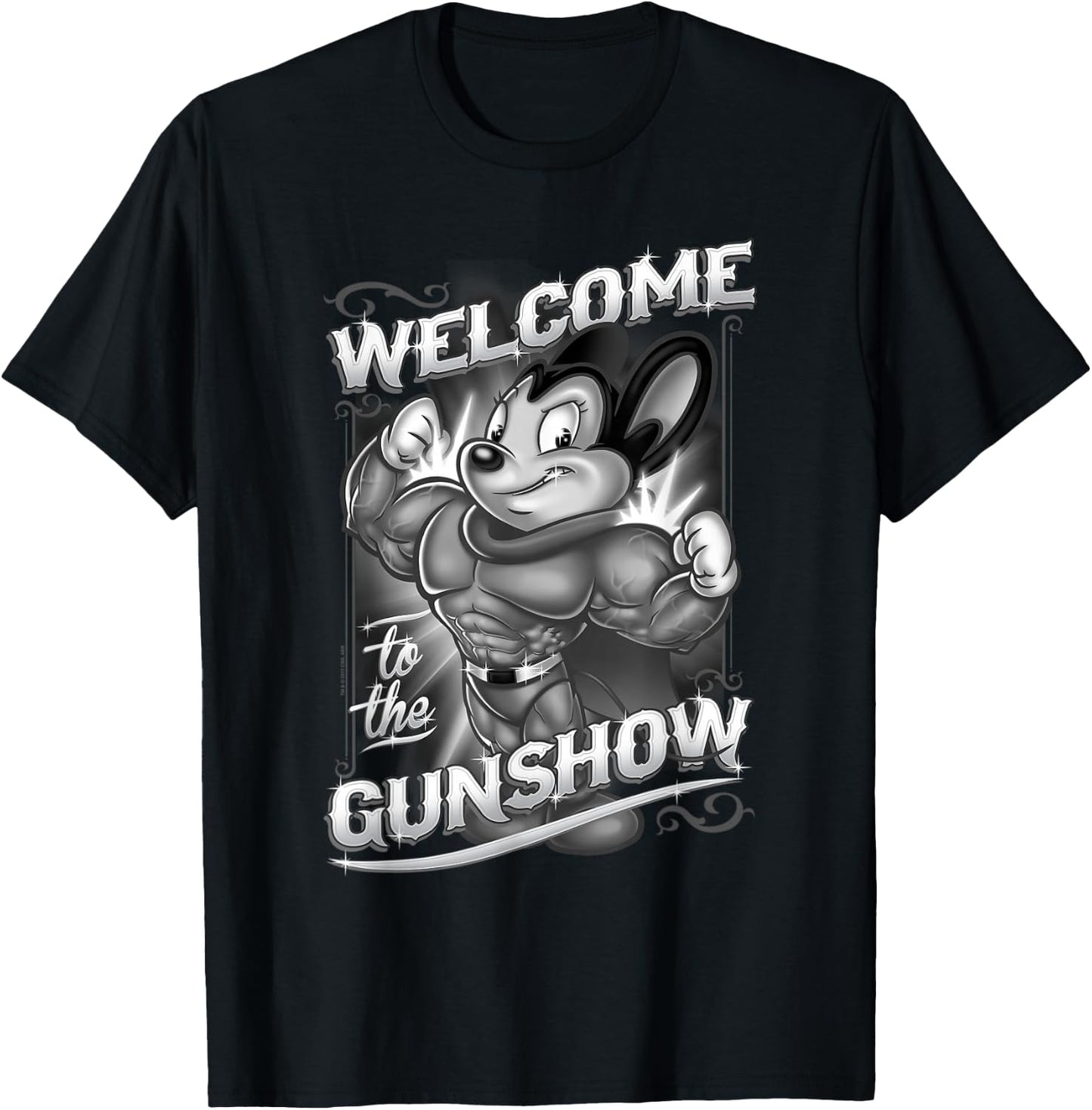 Mighty Mouse Welcome to The Gunshow T-Shirt - T-Shirt | Black
