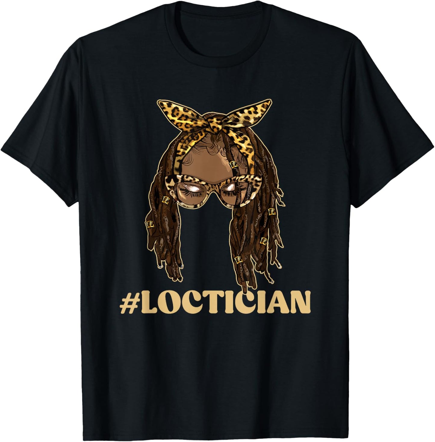 Loctician Hairdresser Dreadlock Hairstylist Beautician T-Shirt - T-Shirt | Black