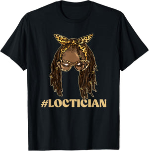Loctician Hairdresser Dreadlock Hairstylist Beautician T-Shirt - T-Shirt | Black