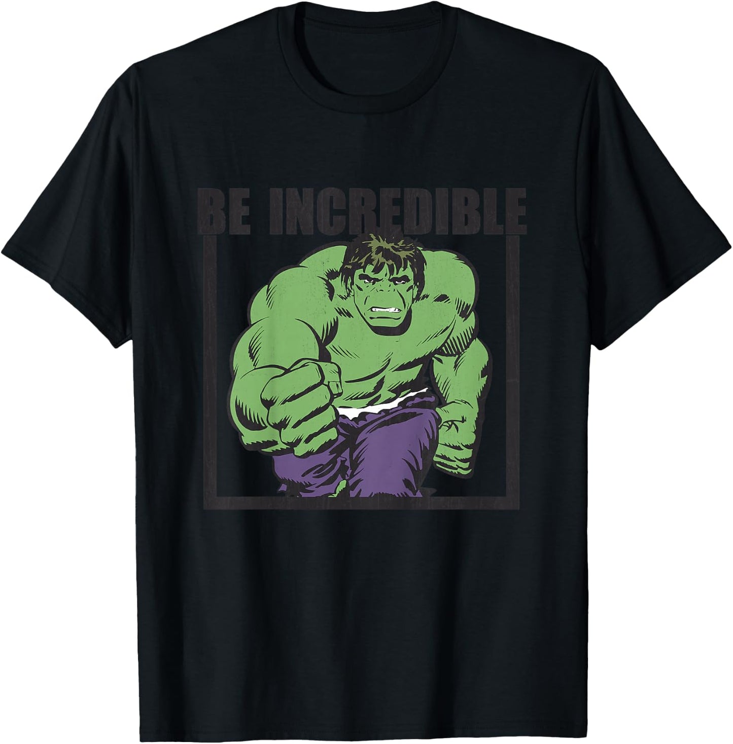 Kids Marvel Hulk Be Incredible Vintage Kids Graphic T-Shirt - T-Shirt | Black
