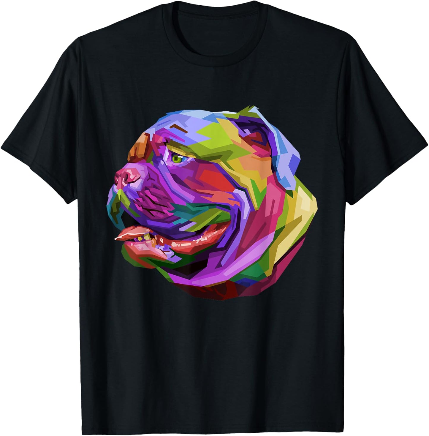English British Bulldog Pop Art Portrait for Dog Owners T-Shirt - T-Shirt | Black