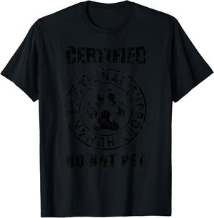 Certified Emotional Support Human Do Not Pet - Dog lovers T-Shirt - T-Shirt | Black