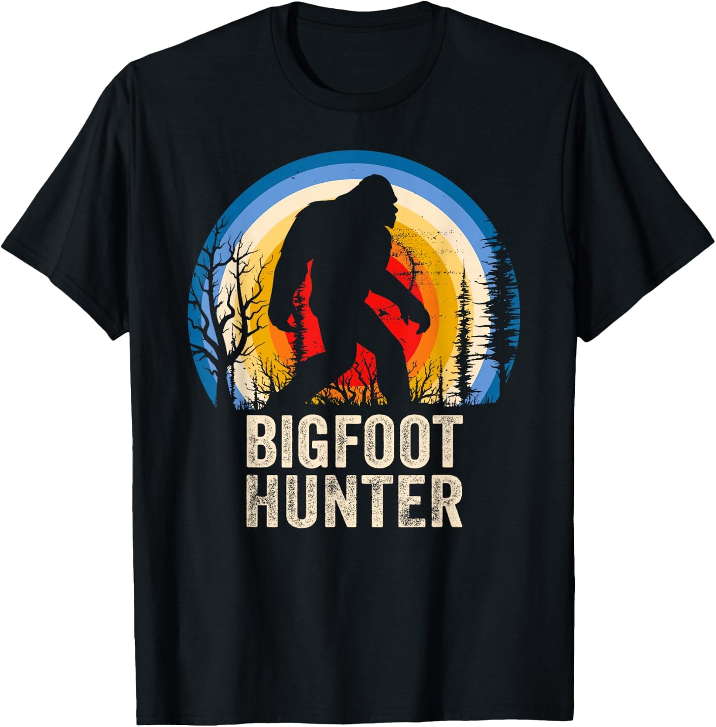 Bigfoot Hunter Hunting for Big foot T-Shirt - T-Shirt | Black