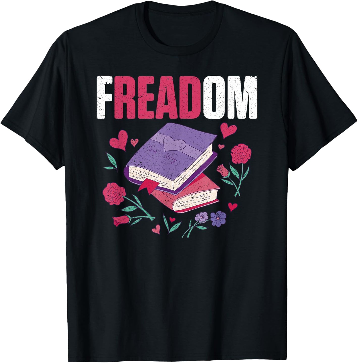 Freadom Anti Ban Books Freedom To Read Book Reading T-Shirt - T-Shirt | Black