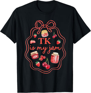 TK is My Jam Strawberry Back to School Girls Teachers T-Shirt - T-Shirt | Black