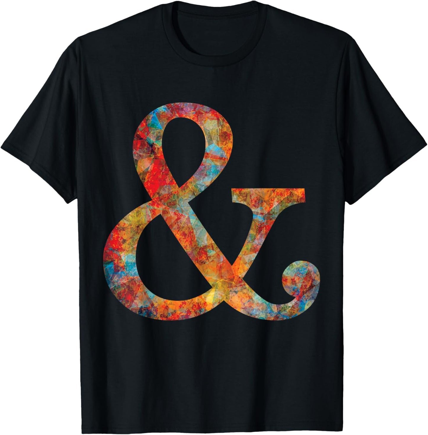 Ampersand Shirt Mosaic for Artistic Typography Geeks T-Shirt - T-Shirt | Black