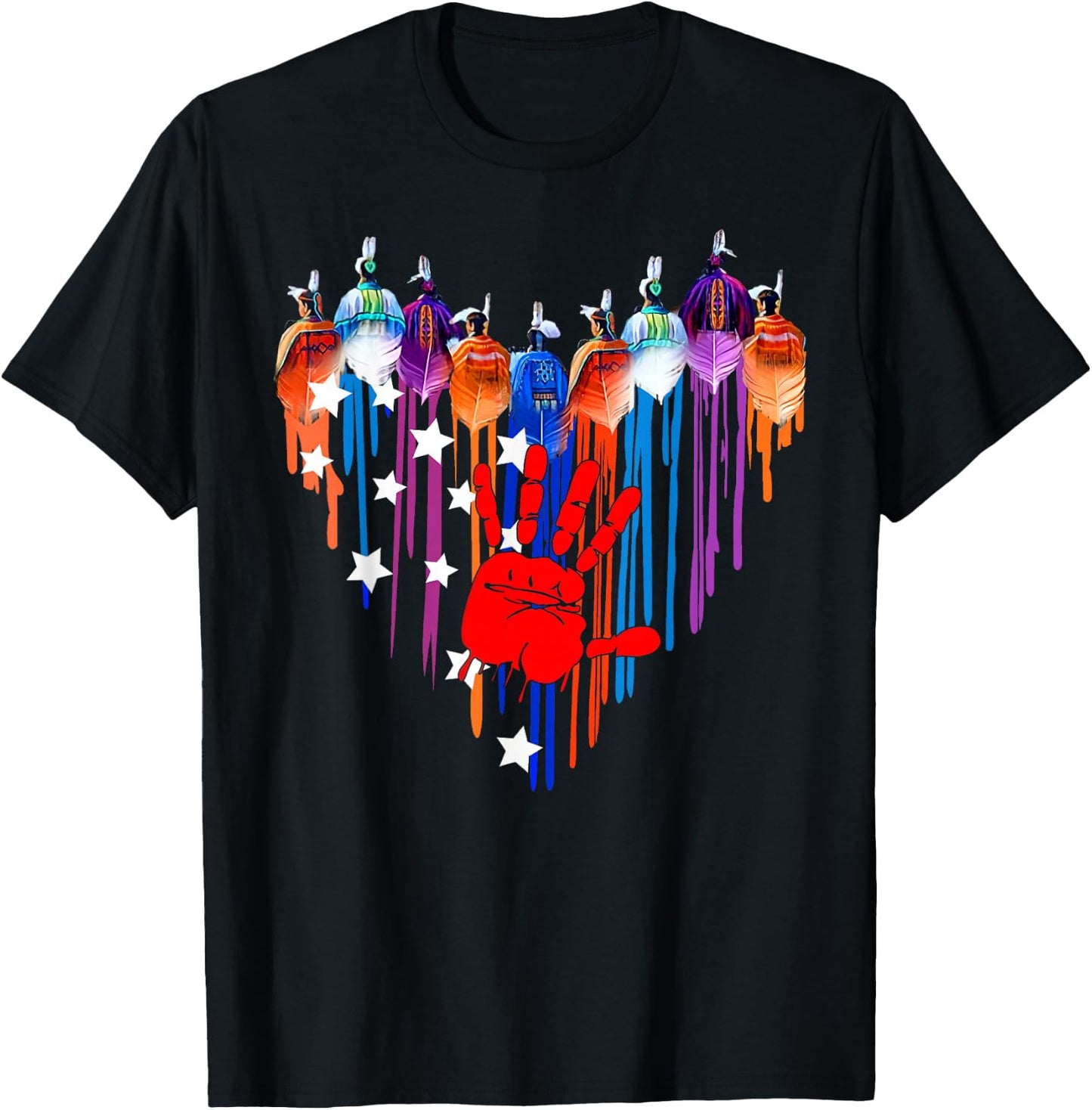 Native Americans Heart Strong Resilent No More Stolen Sister T-Shirt - T-Shirt | Black