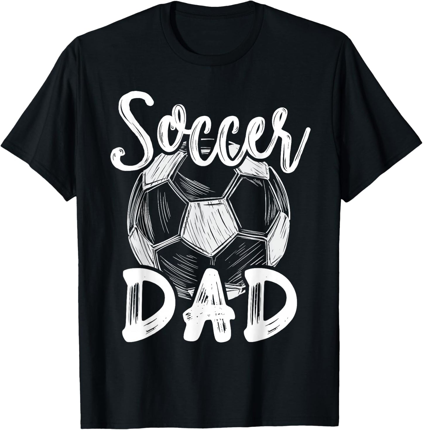 Soccer Dad Family Matching Team Player Soccer Ball T-Shirt - T-Shirt | Black