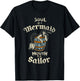 Soul Of A Mermaid, Mouth Of A Sailor Vintage Nautical Pinup T-Shirt - T-Shirt | Black