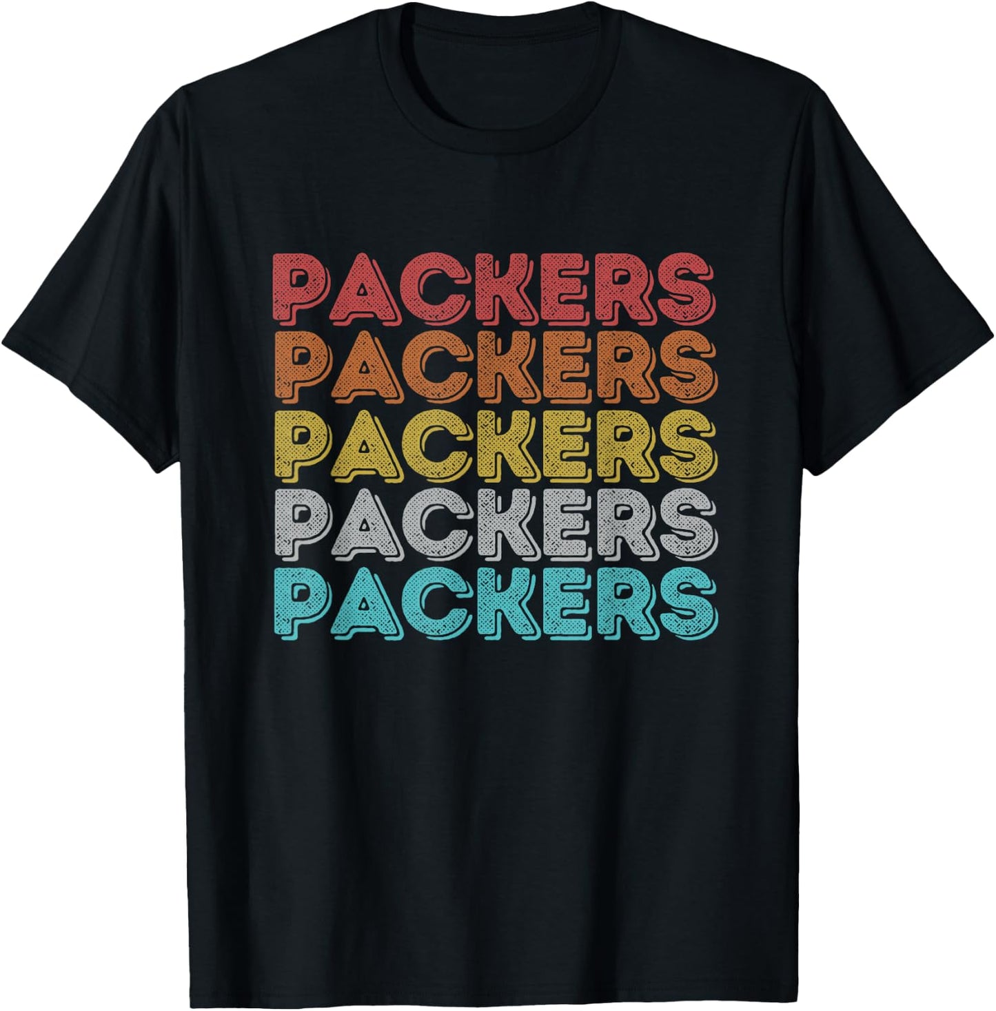 Vintage Retro Packers T-Shirt - T-Shirt | Black