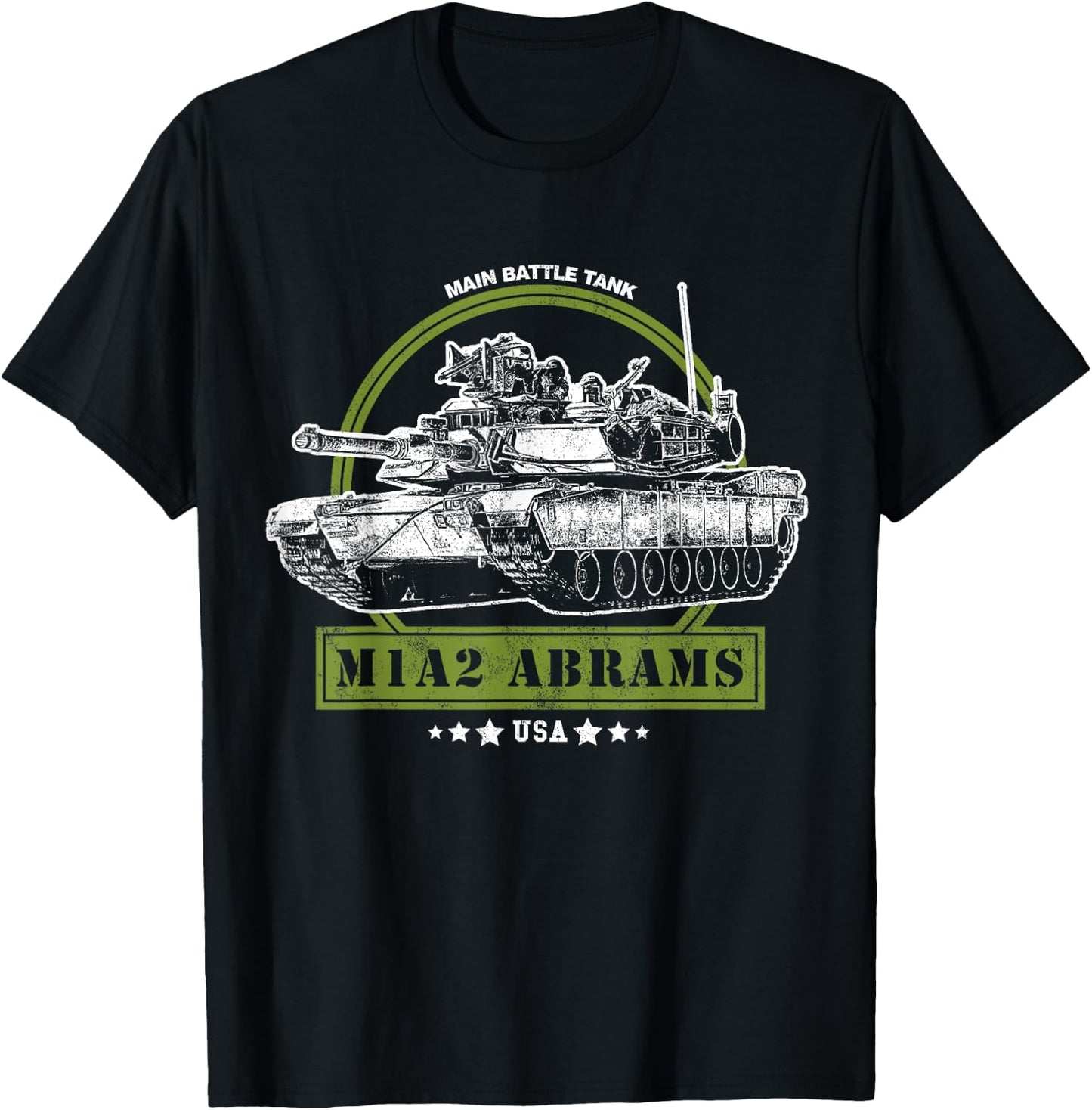 M1A2 Abrams Tank T-Shirt - T-Shirt | Black