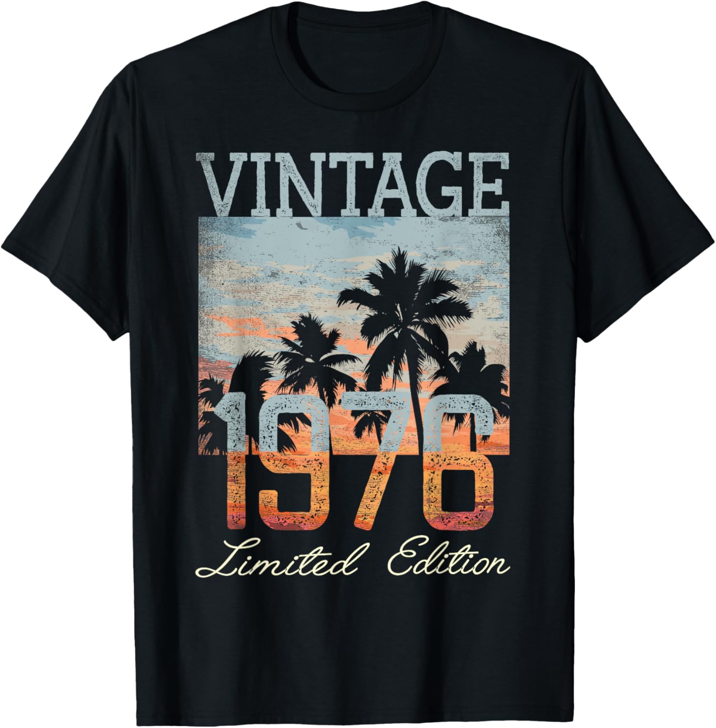 Vintage 1976 Limited Edition 49th Birthday 48 Year Old Gifts T-Shirt - T-Shirt | Black
