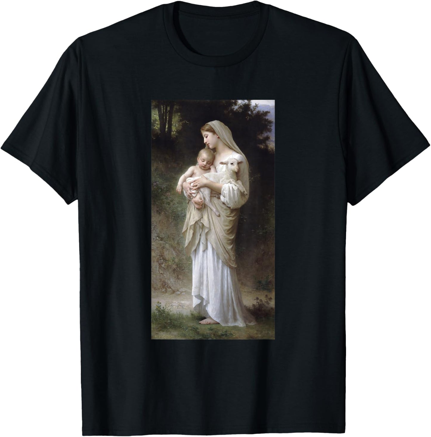 Innocence by William-Adolphe Bouguereau Christian Art T-Shirt - T-Shirt | Black