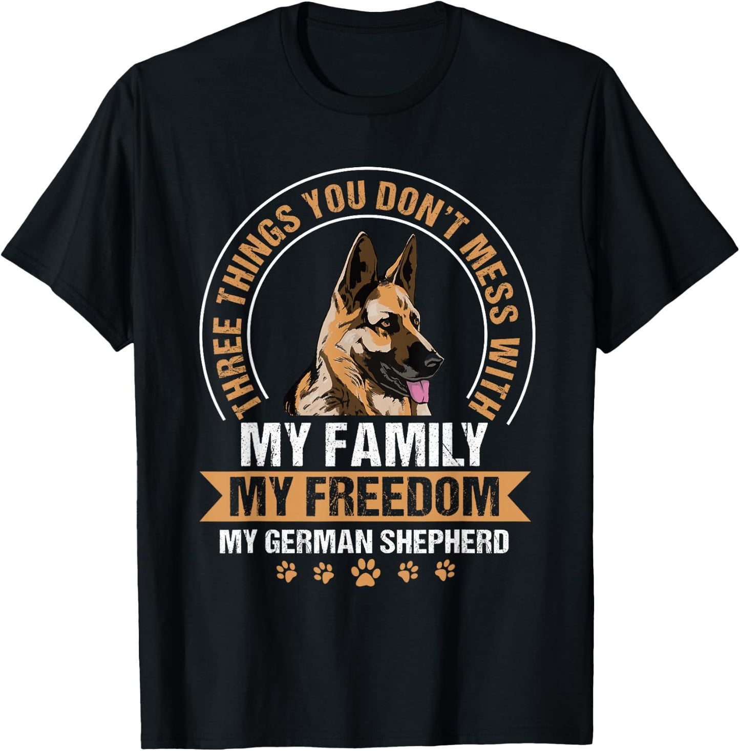 German Shepherd Alsatian Wolf Dog Berger Allemand T-Shirt - T-Shirt | Black