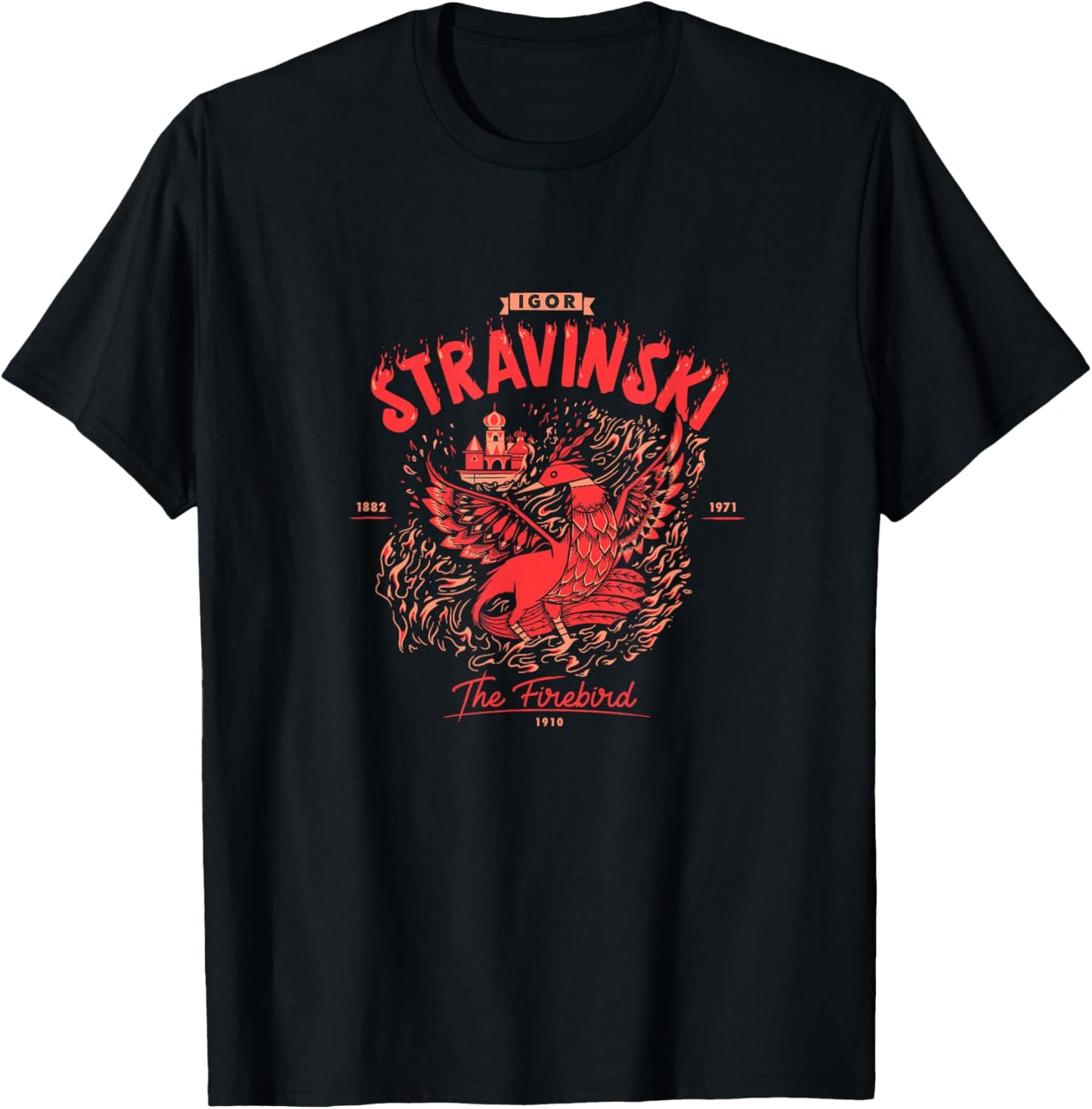 Stravinski compositor conductor The Firebird classic music T-Shirt - T-Shirt | Black