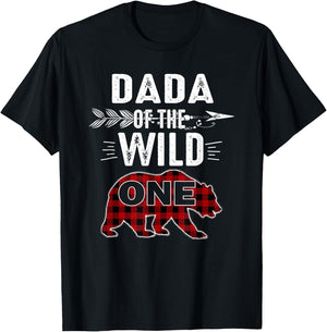 Dada Of The Wild One Shirt Bear Lumberjack 1St Birthday T-Shirt - T-Shirt | Black