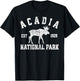 Acadia National Park Maine Nature Hike Moose Outdoors T-Shirt - T-Shirt | Black