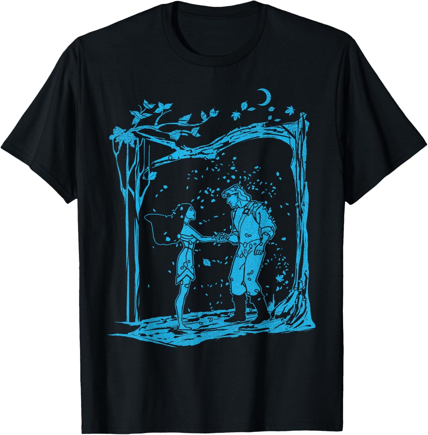Disney Pocahontas I'll Always Be With You Front & Back T-Shirt - T-Shirt | Black