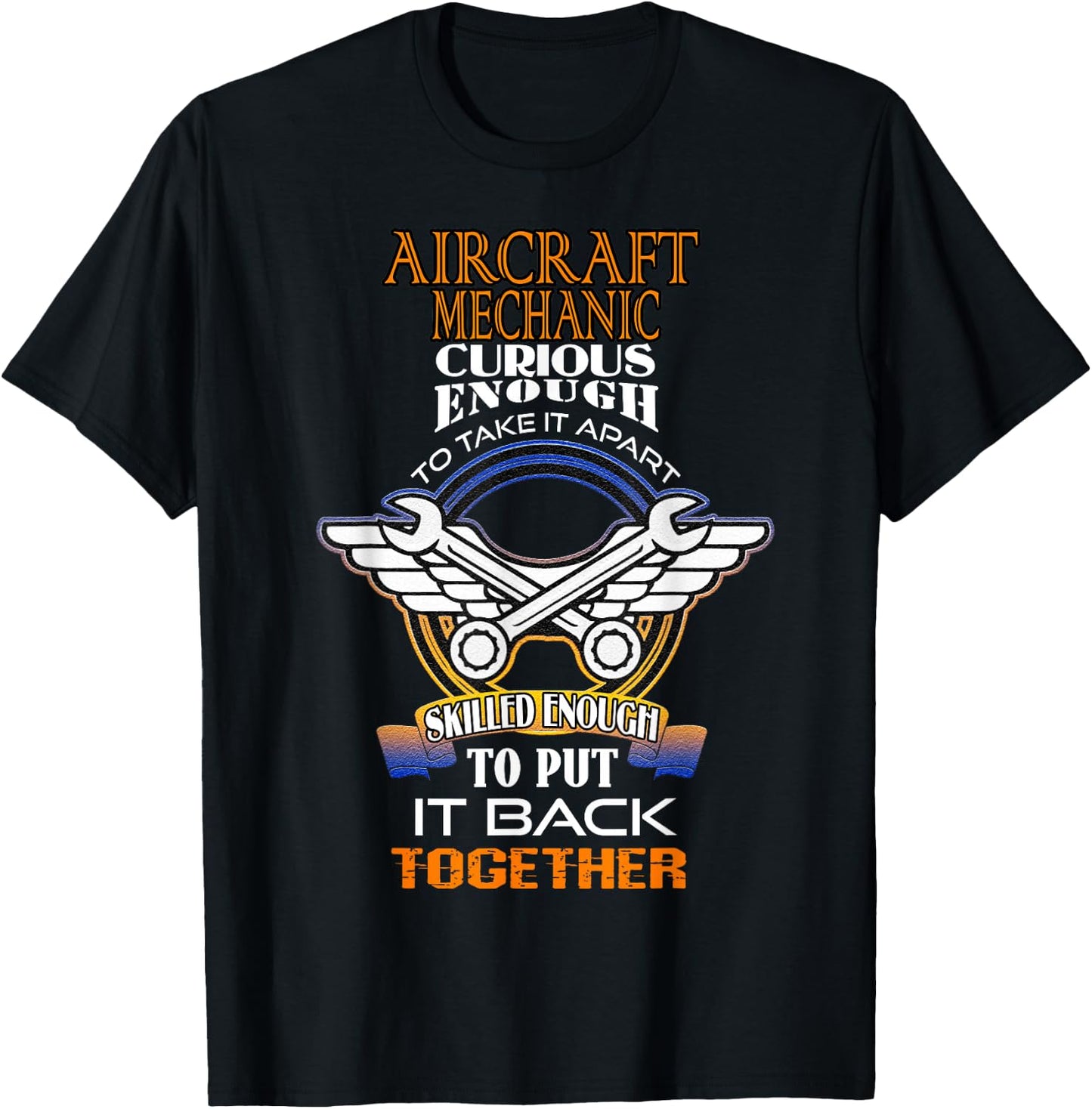 Aircraft Mechanic Gifts Maintenance Aviation Airplane Men T-Shirt - T-Shirt | Black