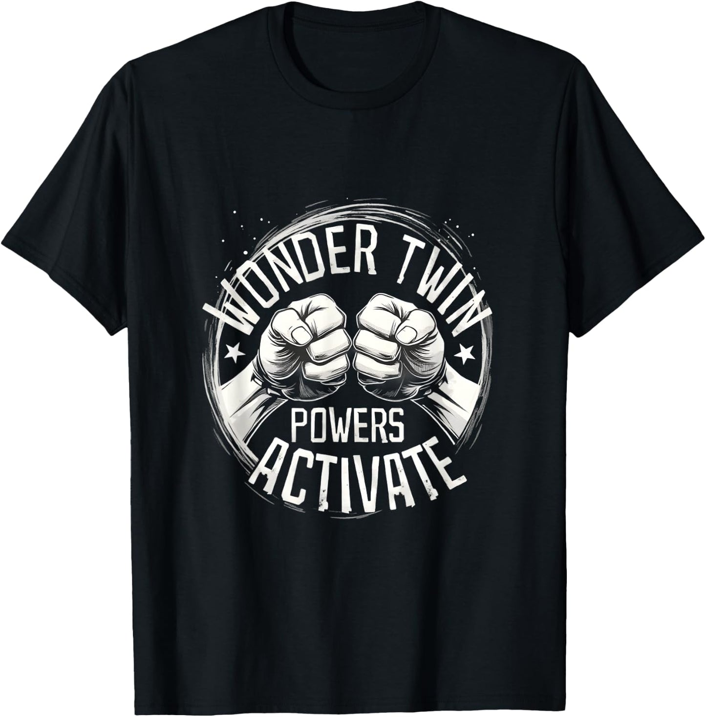 Twins Funny Twins Activate T-Shirt - T-Shirt | Black