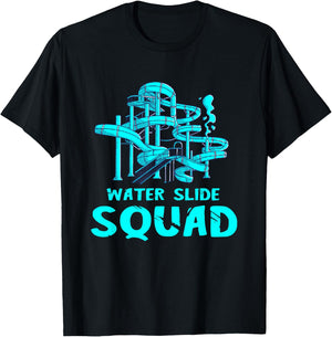 Water Slide Squad Team Waterslides Waterpark Aqua Park T-Shirt - T-Shirt | Black