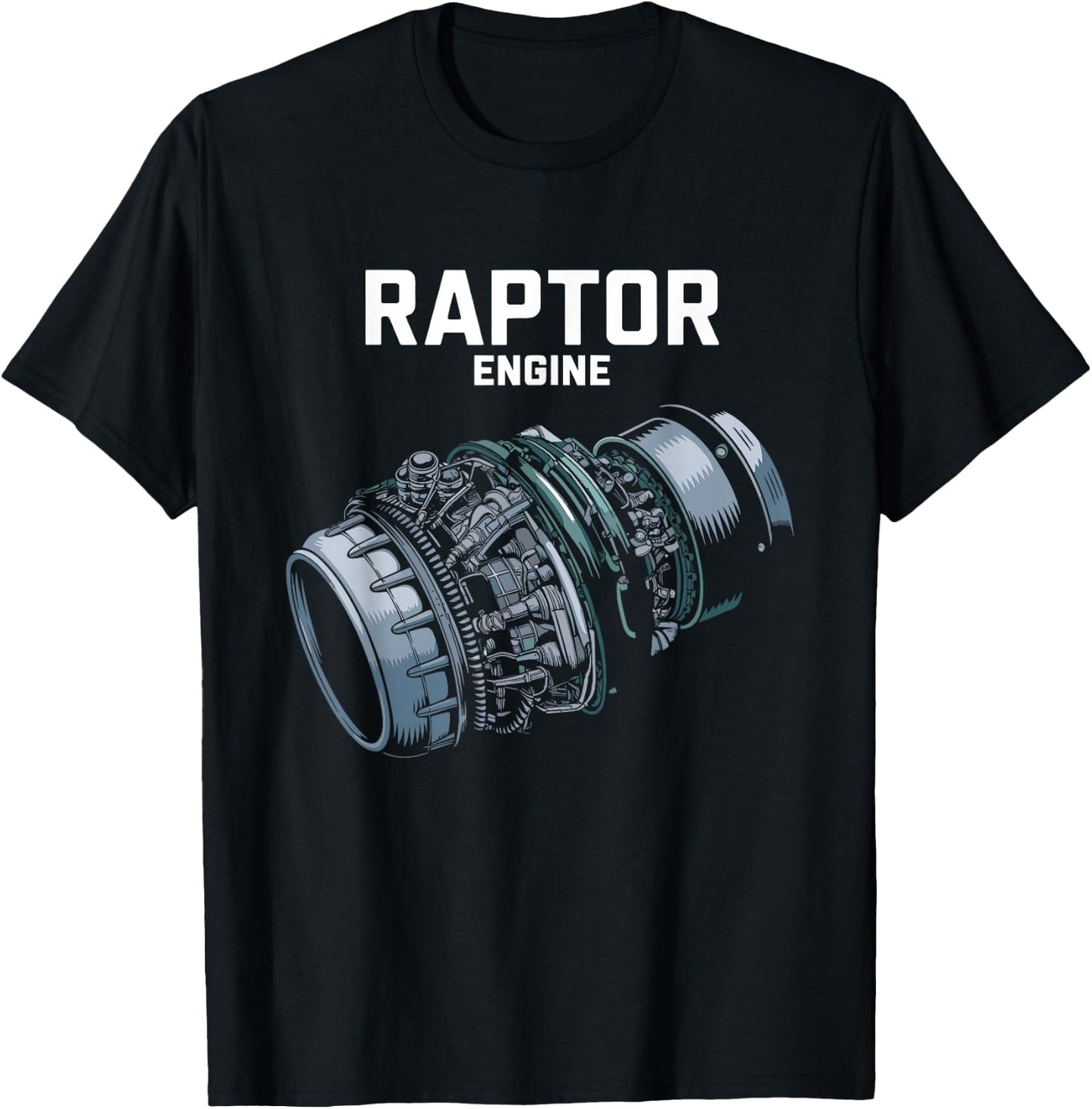 Rocket Scientist Starship Raptor Engine For Space Explorer T-Shirt - T-Shirt | Black