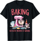 Baking Because Murder Is Wrong Funny Pastry Baker Baking T-Shirt - T-Shirt | Black