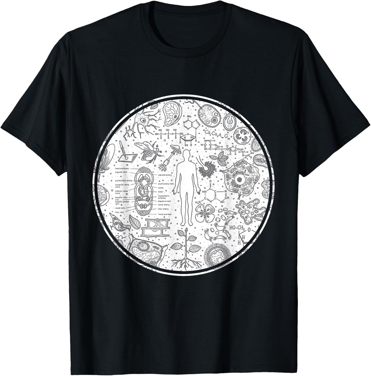 Anatomy People Science Gift Biology T-Shirt - T-Shirt | Black