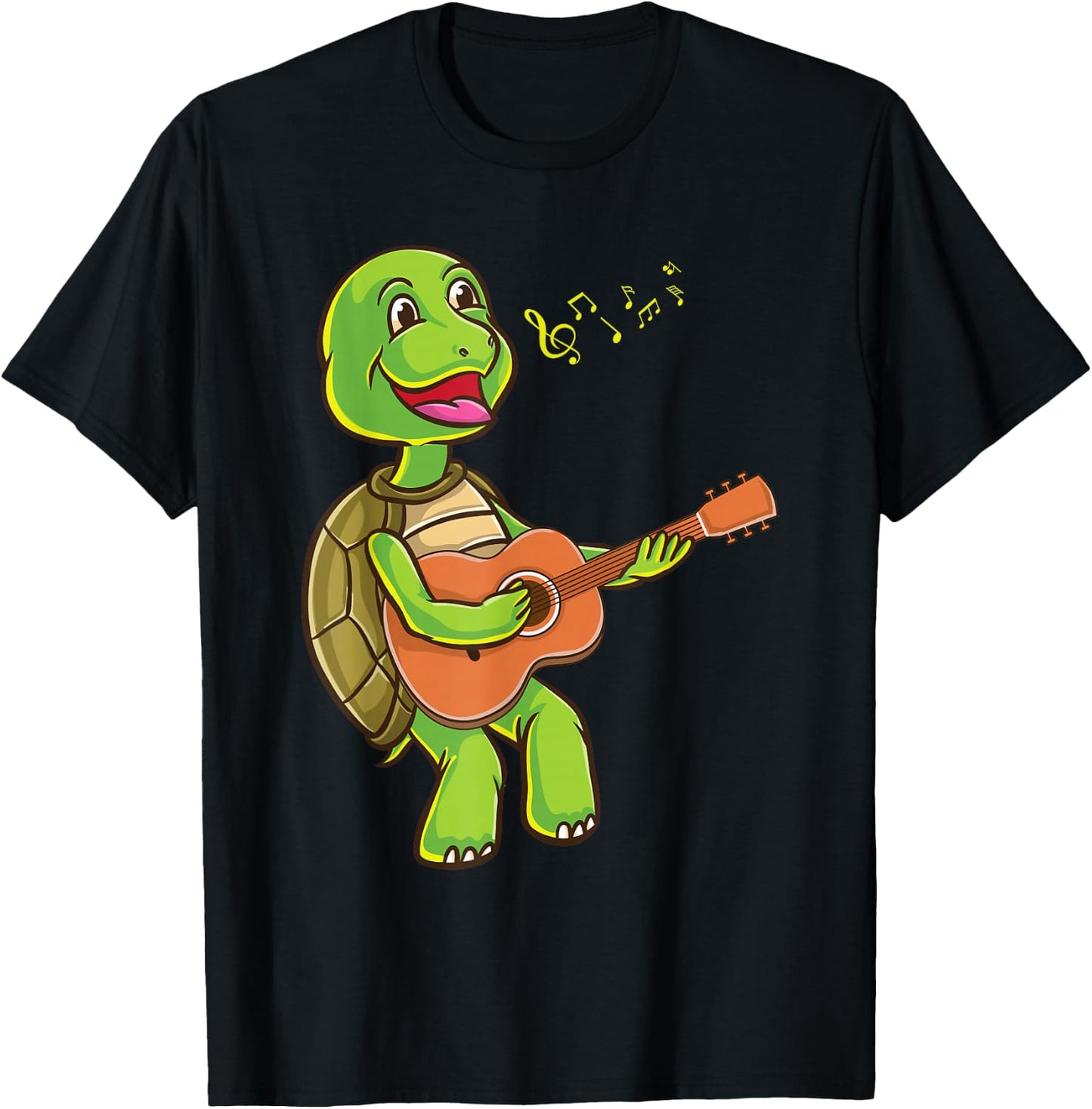 Turtle Playing Guitar T-Shirt - T-Shirt | Black