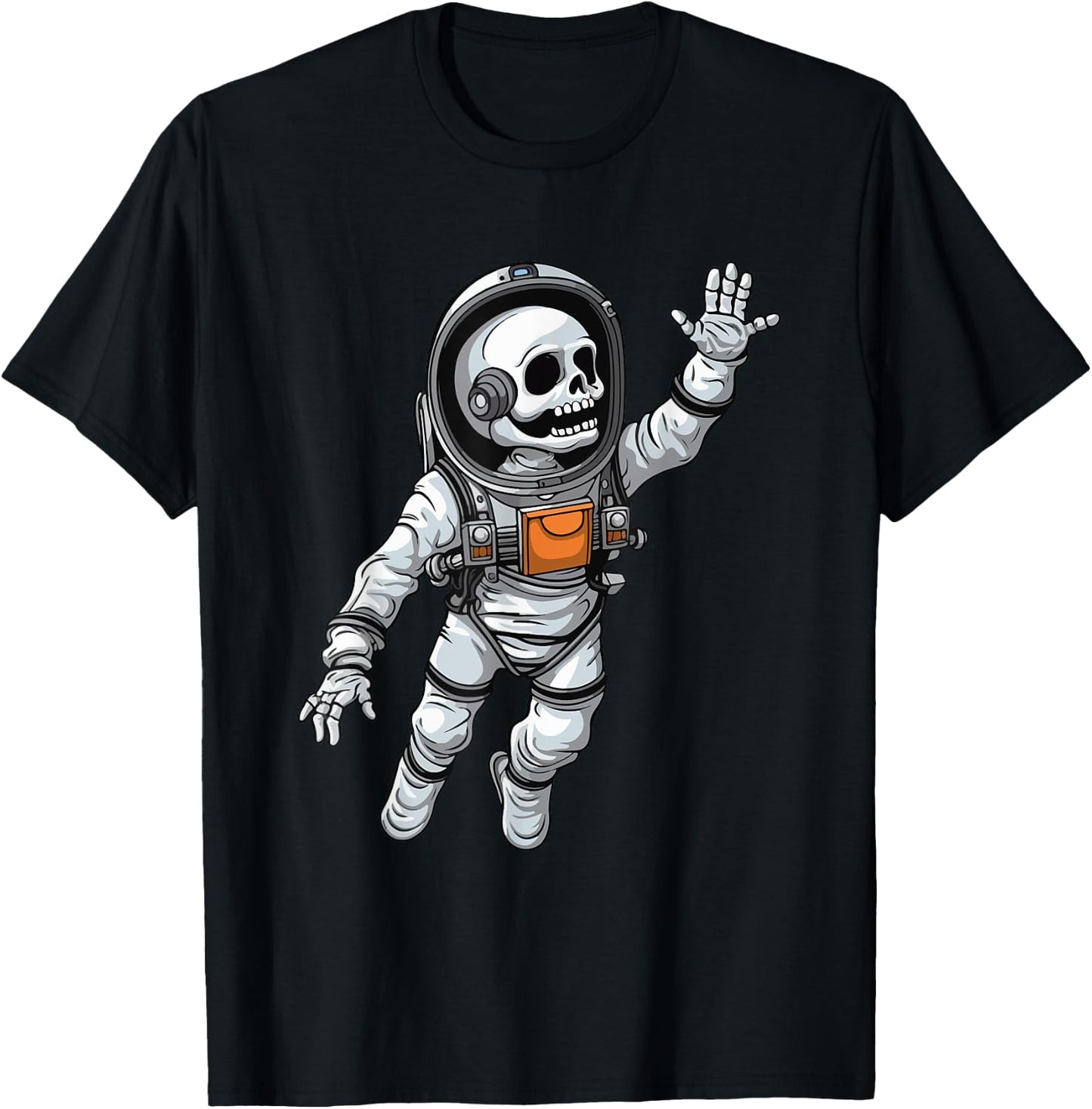 Space Astronaut Skeleton Halloween kids Boys Girls Toddlers T-Shirt - T-Shirt | Black