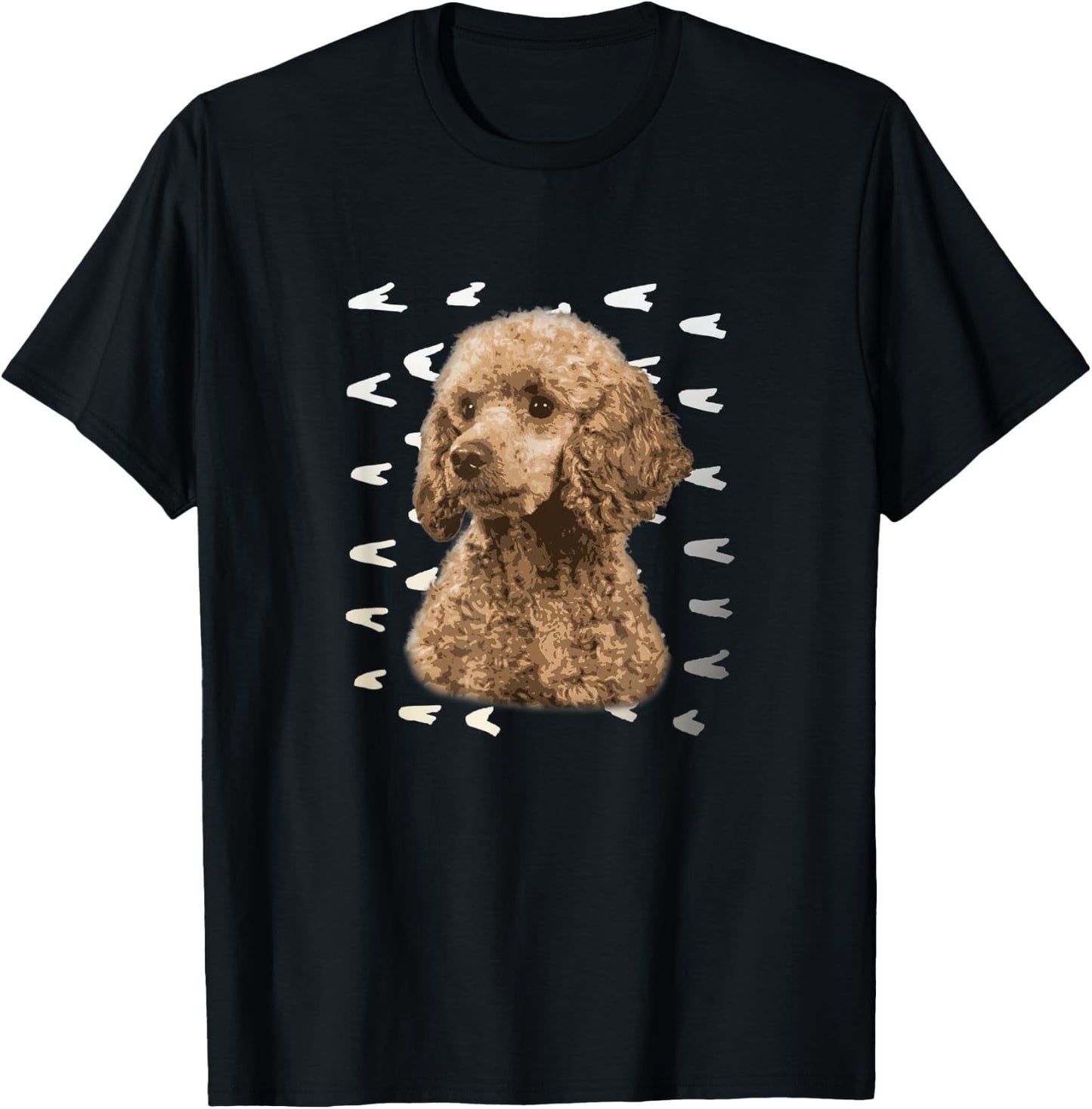 Cute Poodle Dog Apricot Tan Men Women Kids T-Shirt - T-Shirt | Black