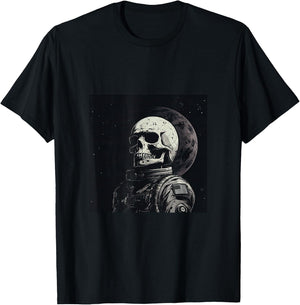 Skeleton Astronaut Mars Space T-Shirt - T-Shirt | Black