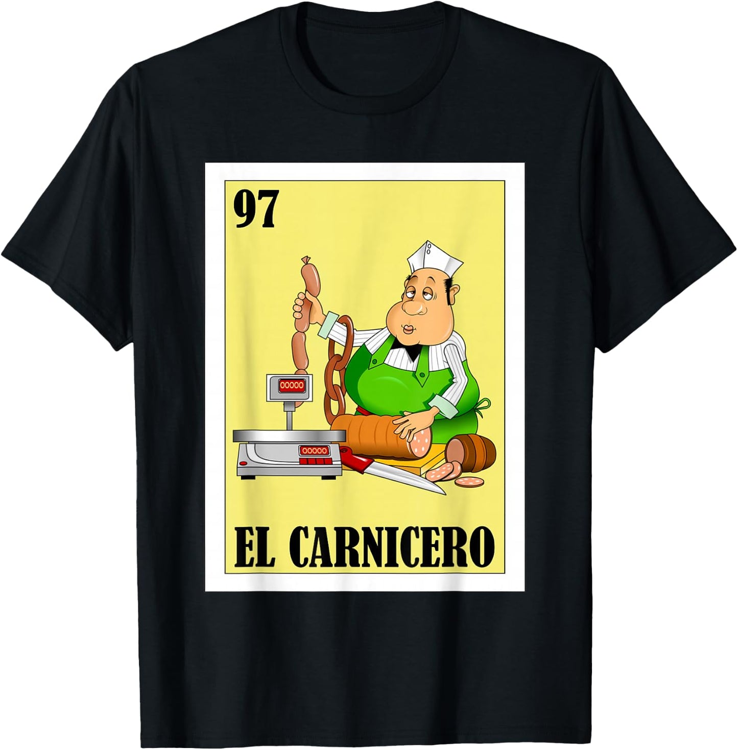 Funny Mexican Design for Butchers - El Carnicero T-Shirt - T-Shirt | Black