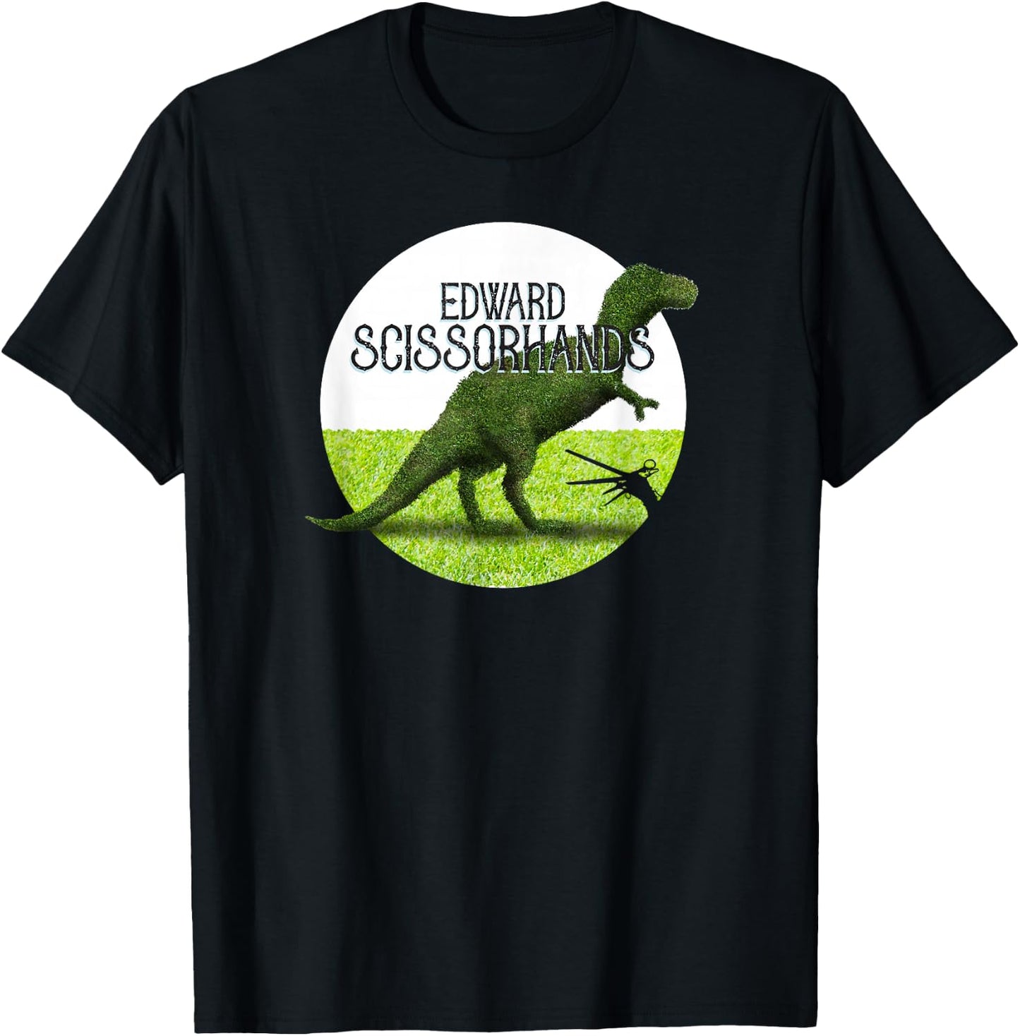 Tim Burton's Edward Scissorhands Dinosaur Topiary T-Shirt - T-Shirt | Black