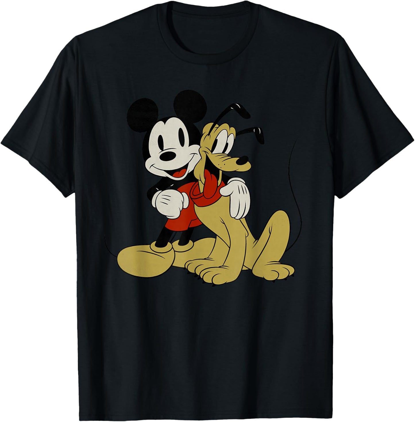 Disney - Mickey and Pluto Best Buds T-Shirt - T-Shirt | Black