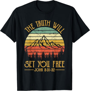 Truth Will Set You Free Kids Christian T-Shirt - T-Shirt | Black