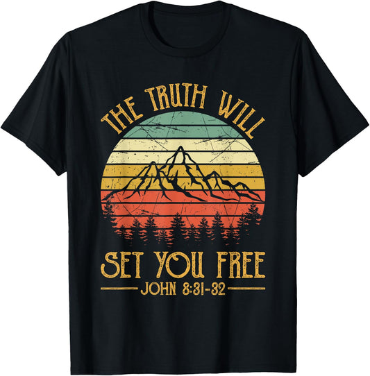Truth Will Set You Free Kids Christian T-Shirt - T-Shirt | Black