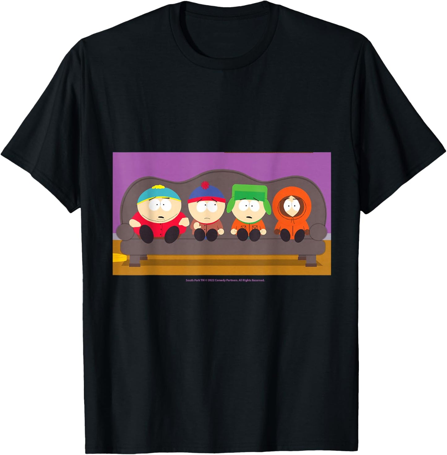 South Park Gang On A Couch T-Shirt - T-Shirt | Black