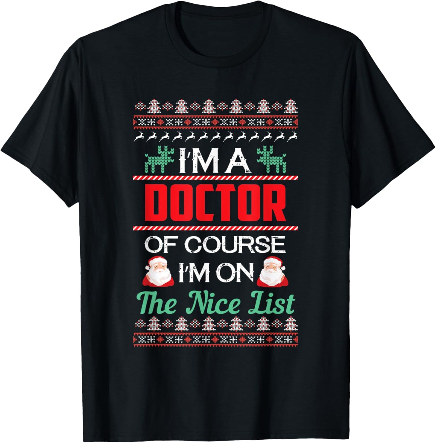Doctor Ugly Christmas T-Shirt - T-Shirt | Black