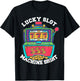Lucky Slot Machine Casino Las Vegas Gambling T-Shirt - T-Shirt | Black