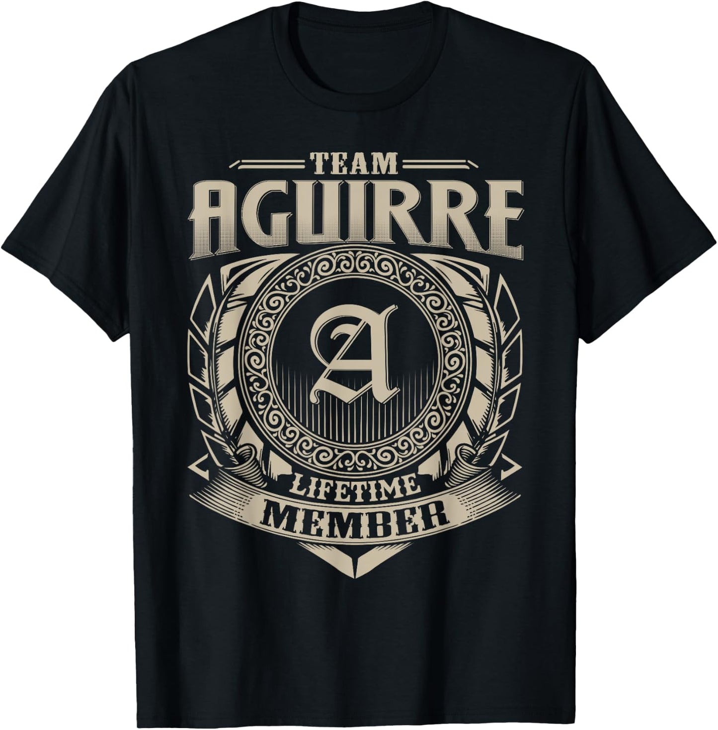 Team AGUIRRE Lifetime Member Vintage AGUIRRE Family T-Shirt - T-Shirt | Black